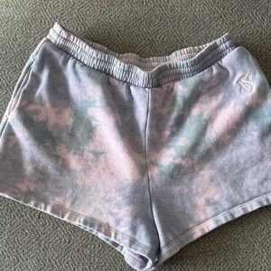 Victorias Secret Pink and Purple Ty Dye shorts